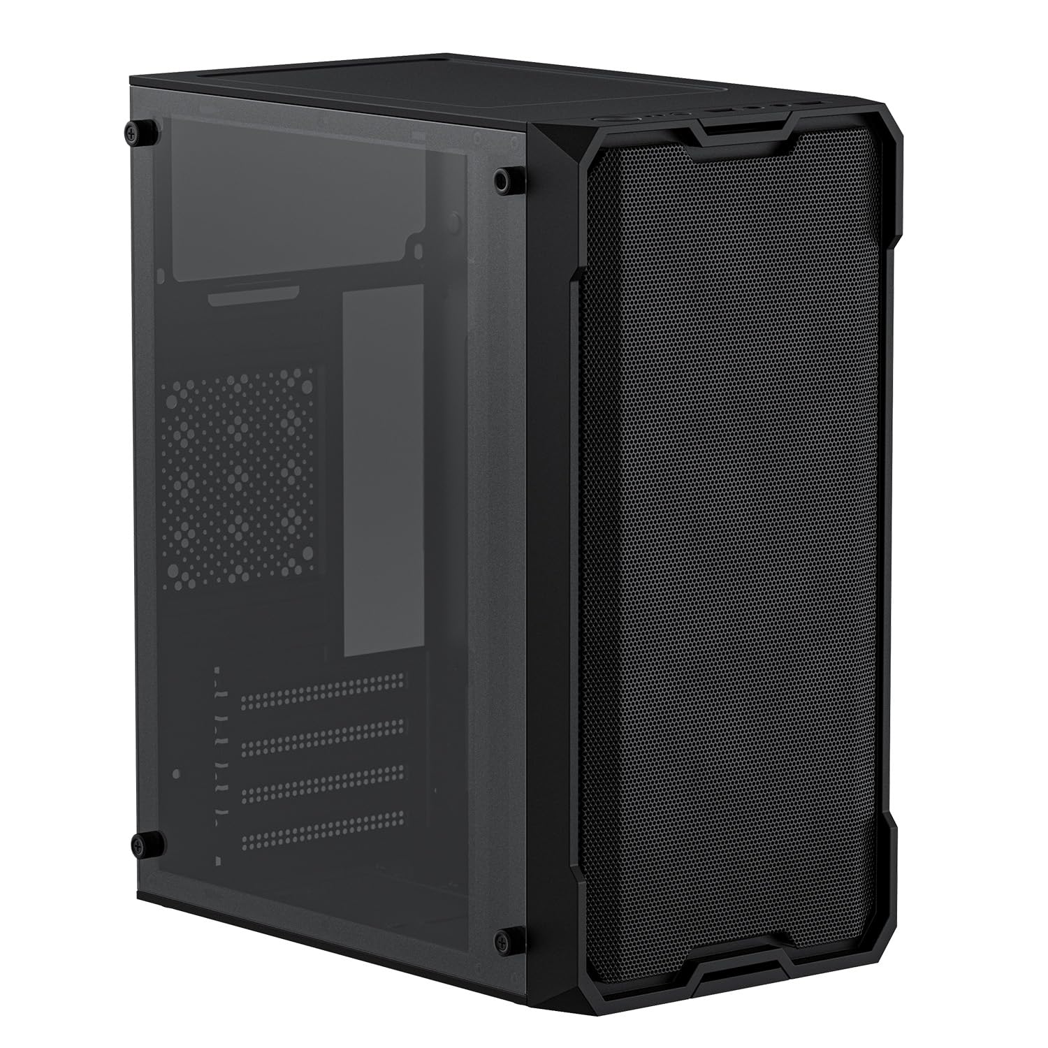 Obudowa Micro ATX, obudowa MATX Mini PC ITX obudowa komputera stacjonarnego obsługuje zasilacz ATX / 250 mm GPU / 140 mm chłodziarka procesora/2 x wentylatory 12 cm i 1 x wentylator 8 cm/1 x dysk
