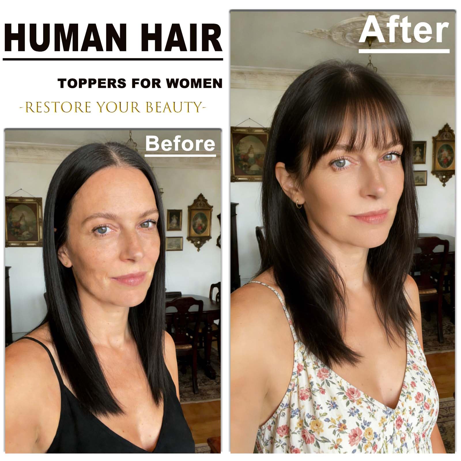 Toppers de cabello humano lacio para mujer con cabello fino, 3.1 x 4.7 pulgadas, hecho a mano, base de encaje mono, piezas de cabello de 10 pulgadas con clip en la parte superior para uso