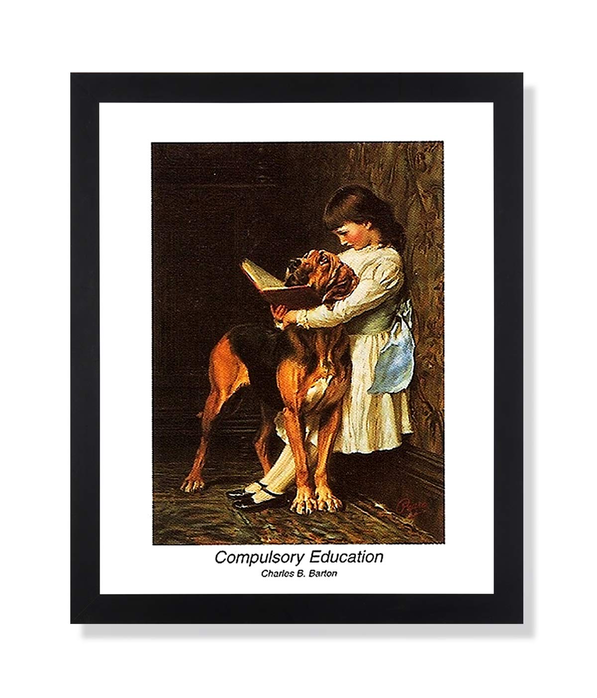Amazon.com: Victorian Little Girl Reading Her Book To Her Dog Kids