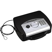 SentrySafe SENTRY P008E Compact Electronic Safe, Black, 1.9 x 9.8 x 7.1 inches