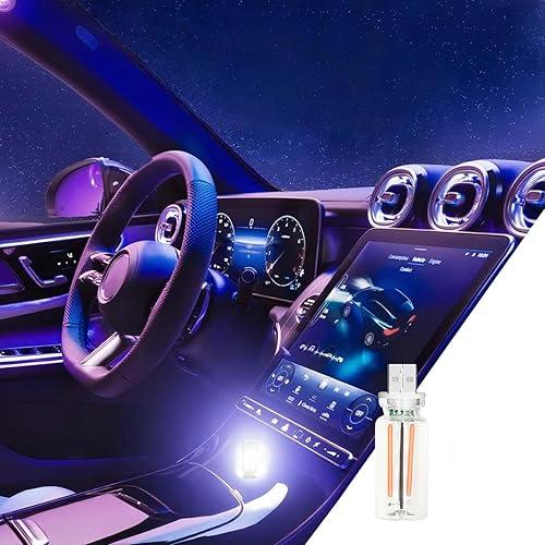 Miniatura 11 de Luces USB rojas para automóvil regulables al tacto, lámpara LED de ambiente retro con botella de vidrio, mini luz nocturna portátil para interior de