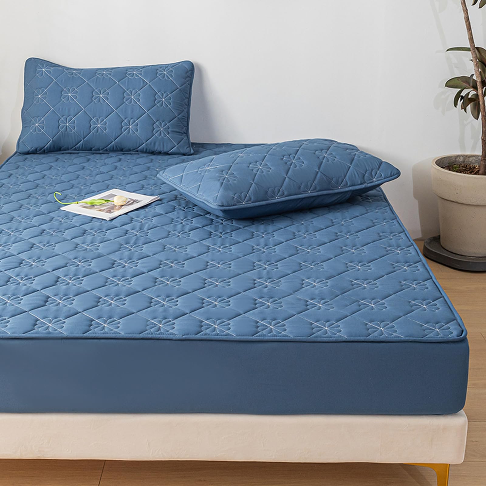 Protège Matelas Imperméable 200x220,Protège Matelas avec élastique Ajusté Alèse