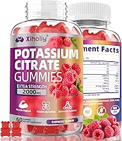 Vista 1 de Gomitas de citrato de potasio de 2000 mg, gomitas de electrolitos de alta potencia, suplemento de potasio con glicinato de magnesio, zinc, vitamina
