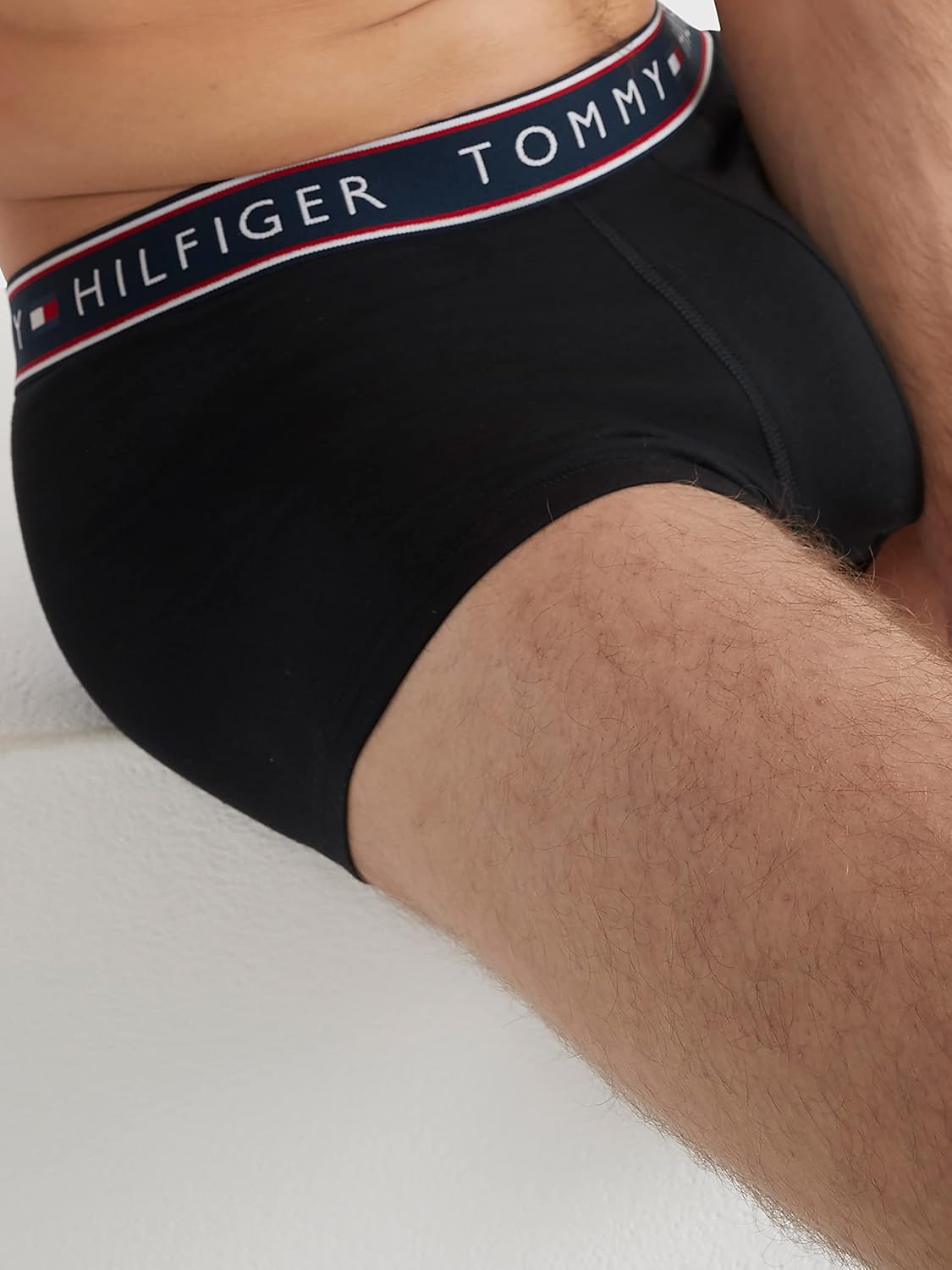 Tommy Hilfiger Mens Cotton Stretch Miltipack Trunks, Black, Large US - Image 5