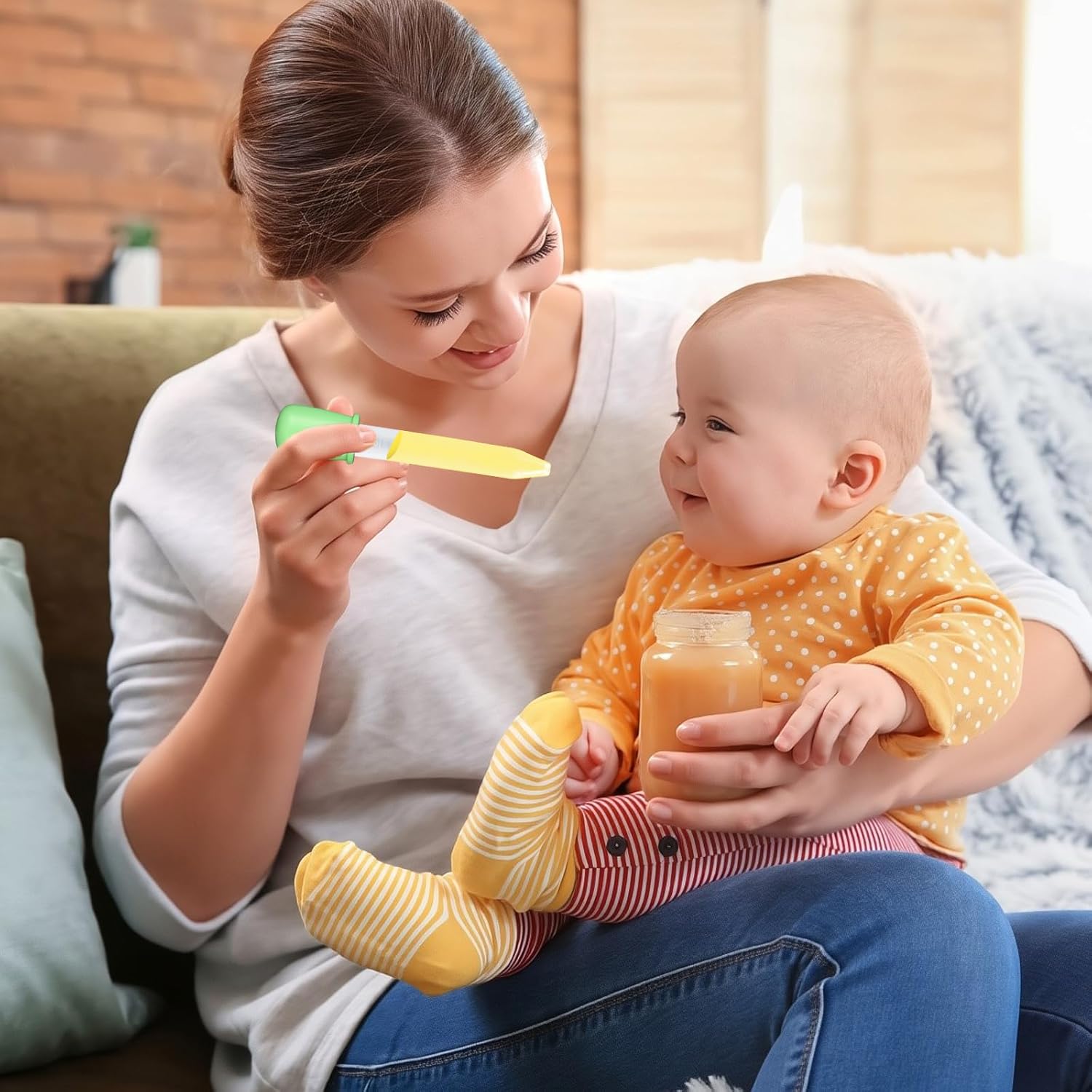 12 PCS Color Liquid Droppers | Clear Silicone & Plastic Pipettes with Bulb Tip Feed Liquid Dropper | for Candy Molds, DIY Projects | Includes Cleaning Brush (5 mL)