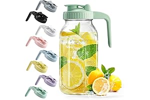 64 oz Mason Jar Pour Spout Lid for Leak-Proof Storage