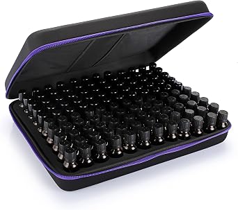 Hipiwe 120 Bottle EVA Essential Oil Storage Carrying Case Hard Shell Exterior Essential Oils Organizer Holder Traveling Bag with Foam Insert, Holds 5ml 10ml 15ml Essential Oils