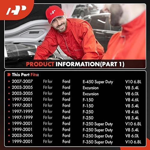 Miniatura 2 de A-Premium Compresor de CA con polea de 8 ranuras compatible con vehículos Ford y Lincoln - 4.6L, 5.4L, 6.0L, 6.8L - Excursion 2003-2005, F-150