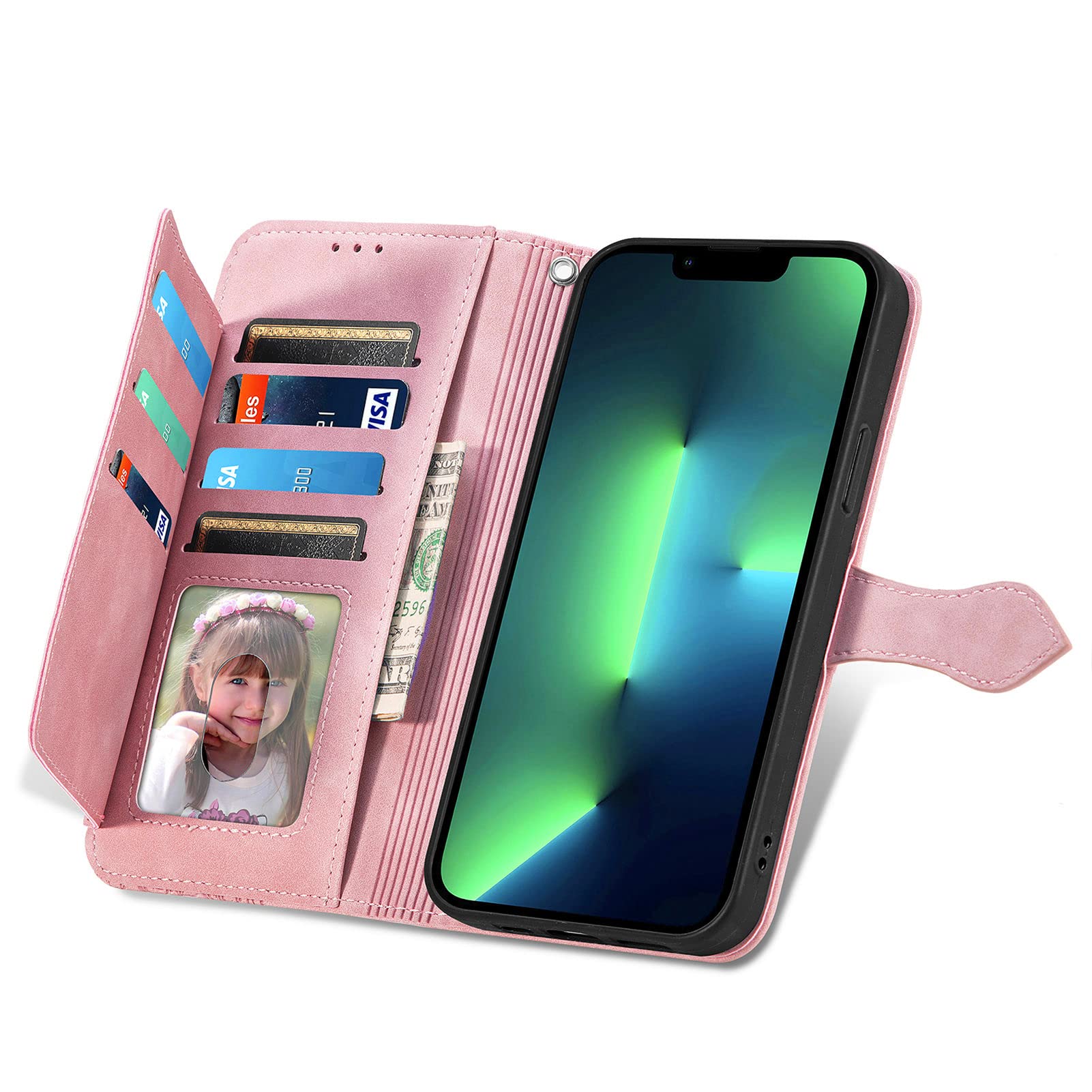 NEINEI Cover per iPhone 13 Pro Max,Custodia Folio