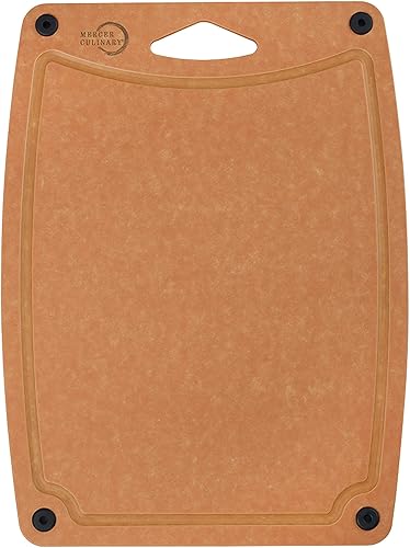 Mercer Culinary Tabla de cortar compuesta de 14 916" x 10 1316", con pies antideslizantes y ranura para jugo, mediana