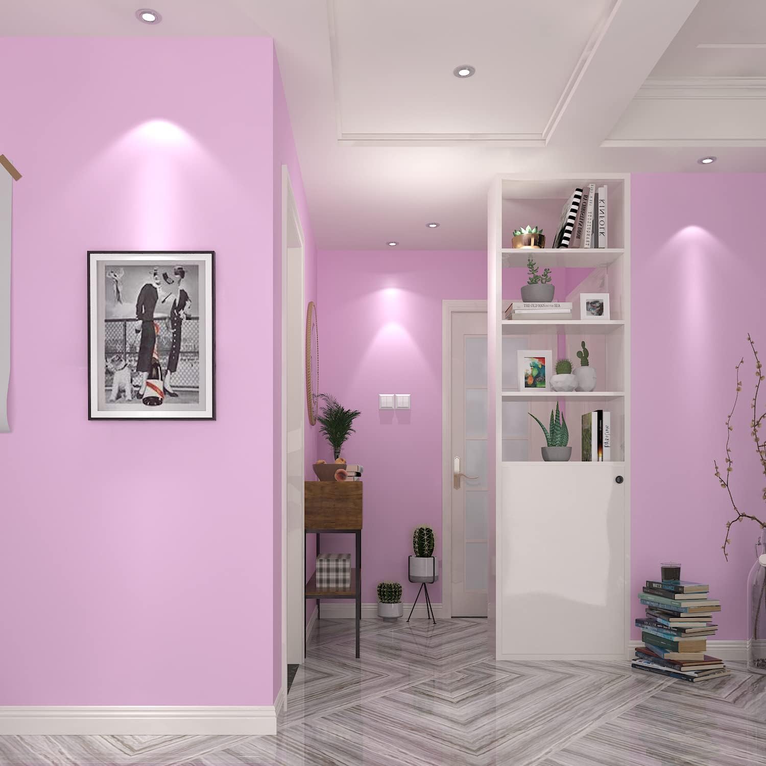 Amazon 壁紙 ピンク可愛い無地 シール40cmx500cm 貼りやすい リメイクシートはがせる壁紙 インテリアシール リフォームシート可愛い おしゃれ 北欧風 補修シール ピンク カッティングシートピンク 子ども部屋 女の子部屋 幼稚園 浴室リビング キッチン 台所 玄関 家具