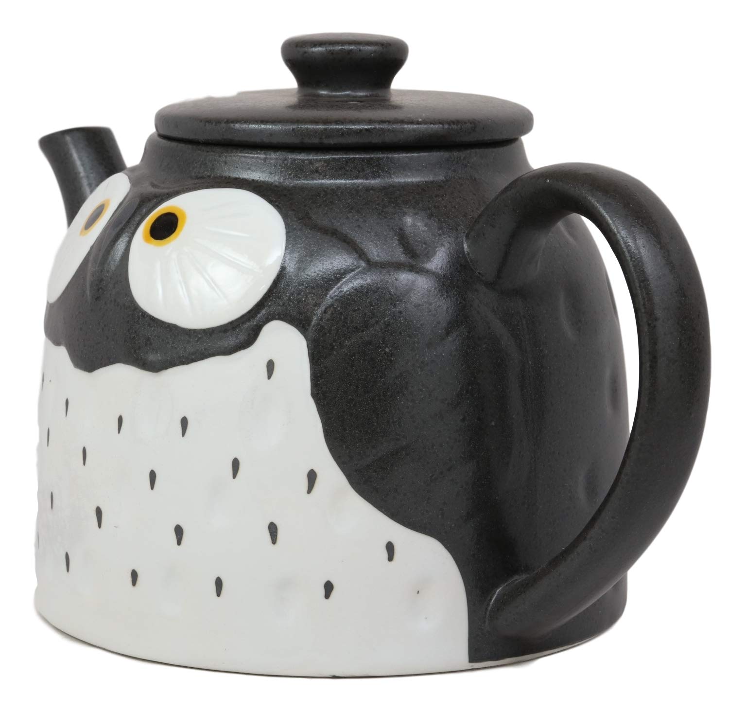 Amazon.com: Ebros 禮物異想天開貓頭鷹陶瓷16 盎司茶壺2 杯套組: 居家