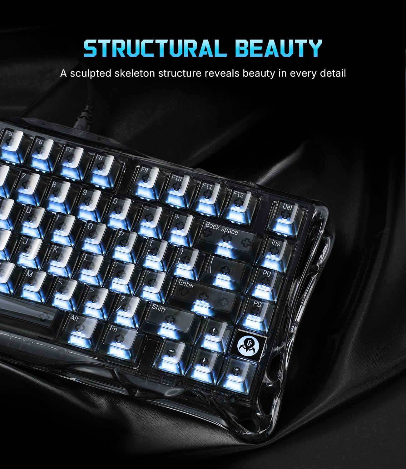 GravaStar V75 Lite Hall Effect Gaming Tastiera 8K Rapid Trigger