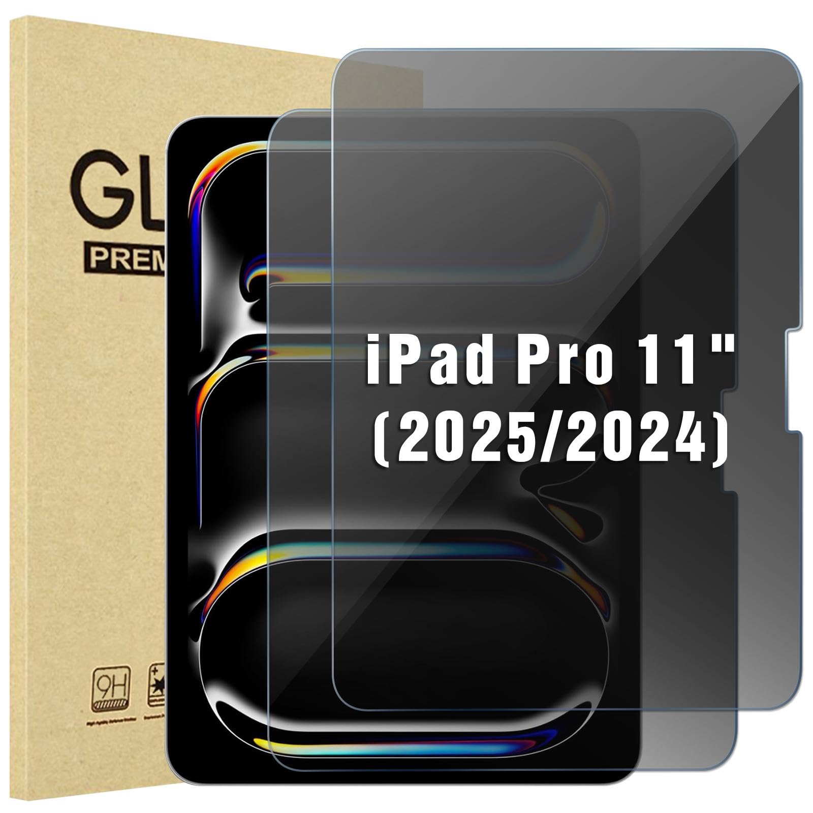 ProCase 2 Pack Privacy Screen Protector for iPad Pro 11” 2025 M5 / 2024 M4