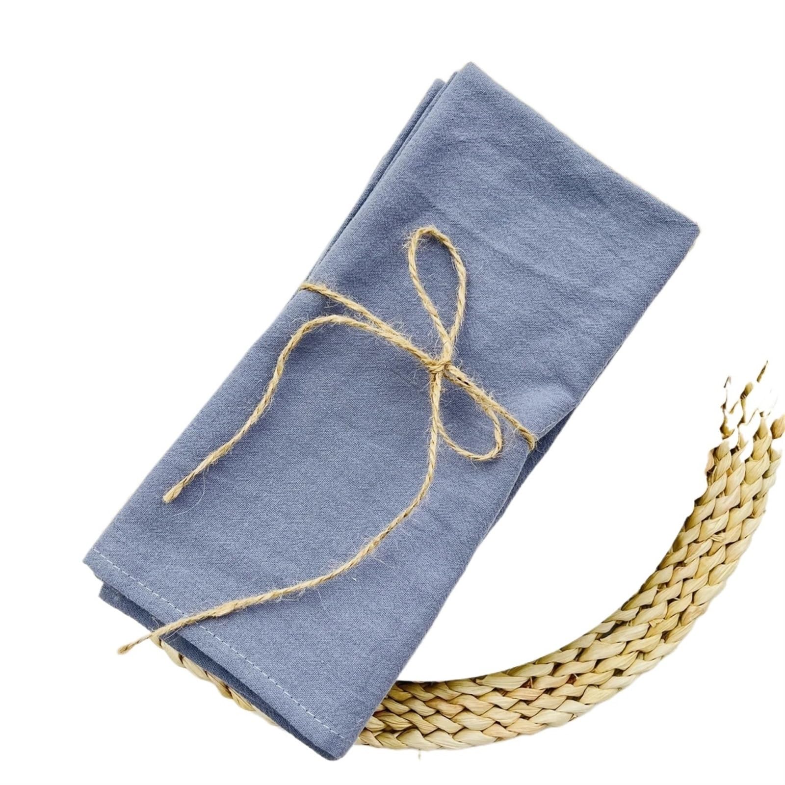 serviettes napkins 50pcs Cotton Cloth Napkins 40x40cm Fabric Serviette Kitchen Tea Table Towels for Home Wedding Decoration Christmas for dining wedding party everyday home(50pcs grey)