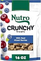 Nutro Crunchy Dog Training Treats with Real Mixed Berries - Natural Low-Calorie Rewards, 16 oz Bag