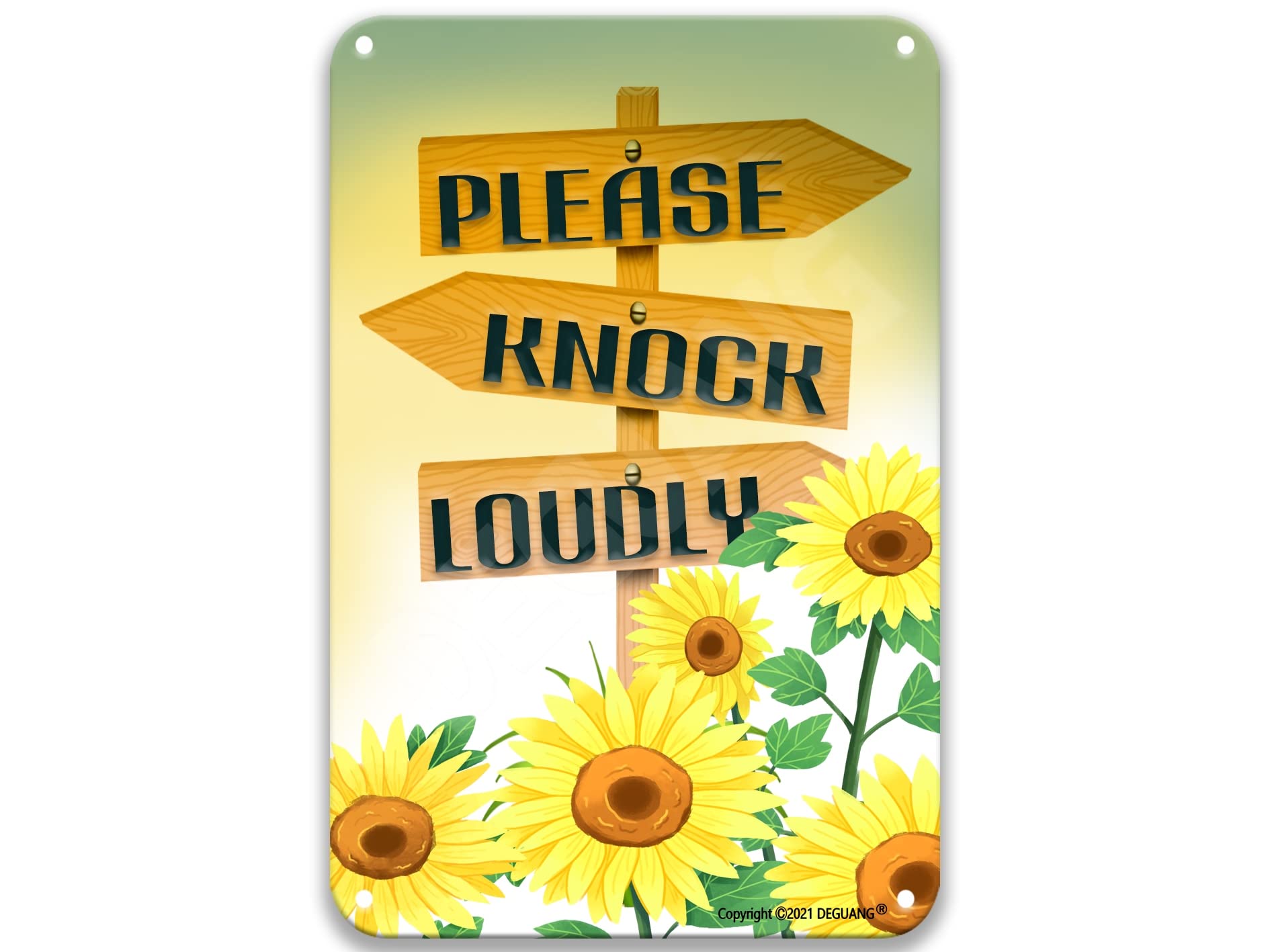 Biopracess Metalpostera3625 Please Knock Loudly Vintage Signs Farmhouse Metal Sign Retro Vintage Tin Sign Metal Poster Wall Art Decor 8X12 Inches