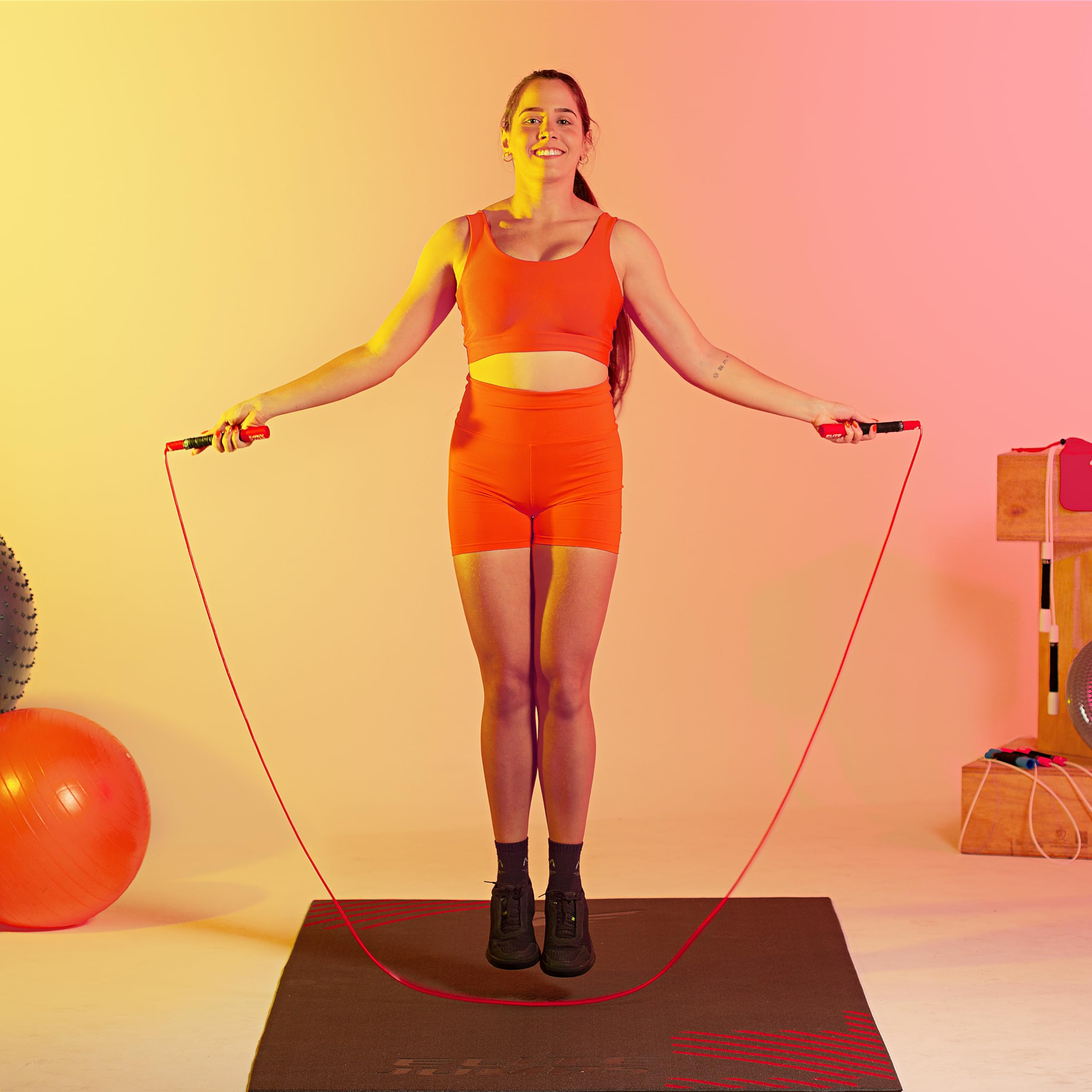 Elite Jumps Freestyle PVC-Springseil-Set – Premium-Qualität Springseile für Erwachsene für Fitness – leichtes Cardio-Springseil für Training und Training – unzerbrechliche Griffband-Griffe