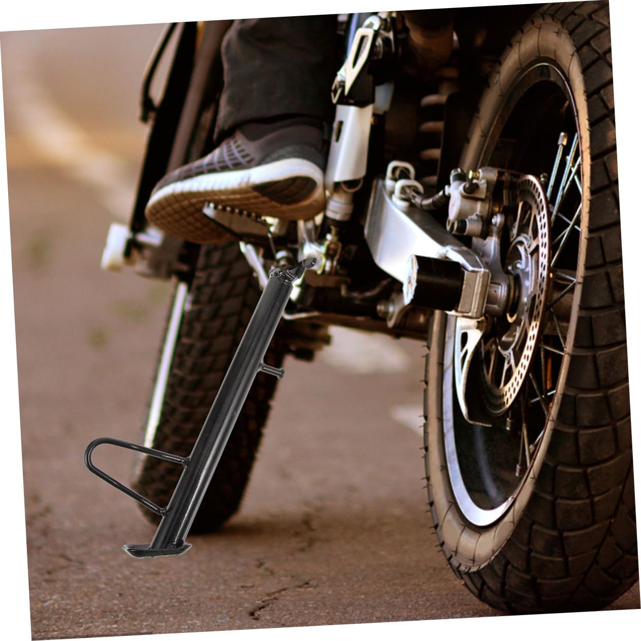Motorcycle Kickstand Electric Scooter Kickstand Replacement Heavy Duty Side Stand Parking Stand for Safety