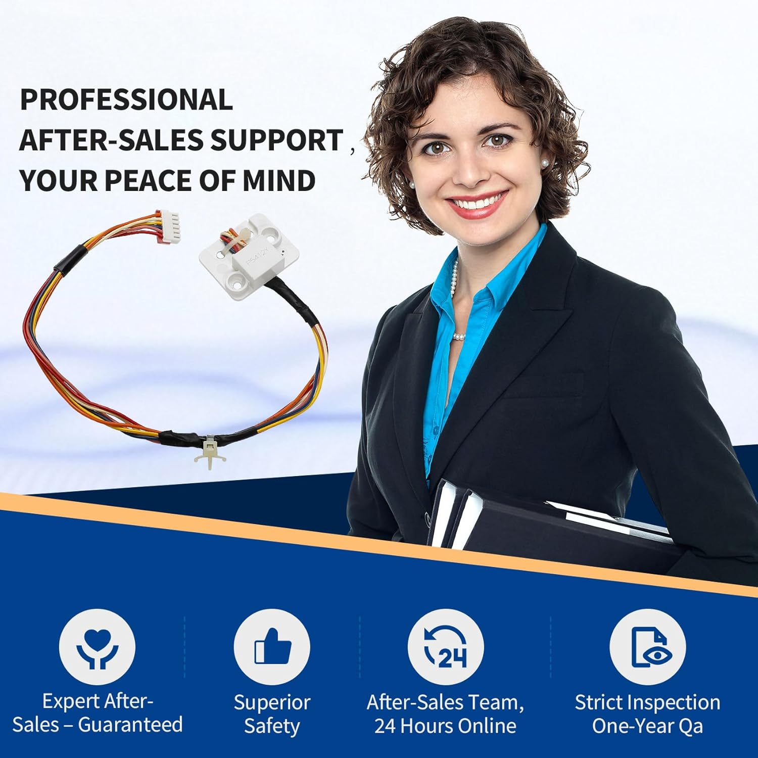 DC93-00278A Washer Vibration Sensor, for Samsung, Compatible with WV55M9600AV/A5-00 WF45K6500AV/A2-00 WV60M9900AV/A5-00 WF42H5200AP/A2-00 WF56H9100AG WF45H6300AW WF50K7500AV. OEM. 1 Year Warranty