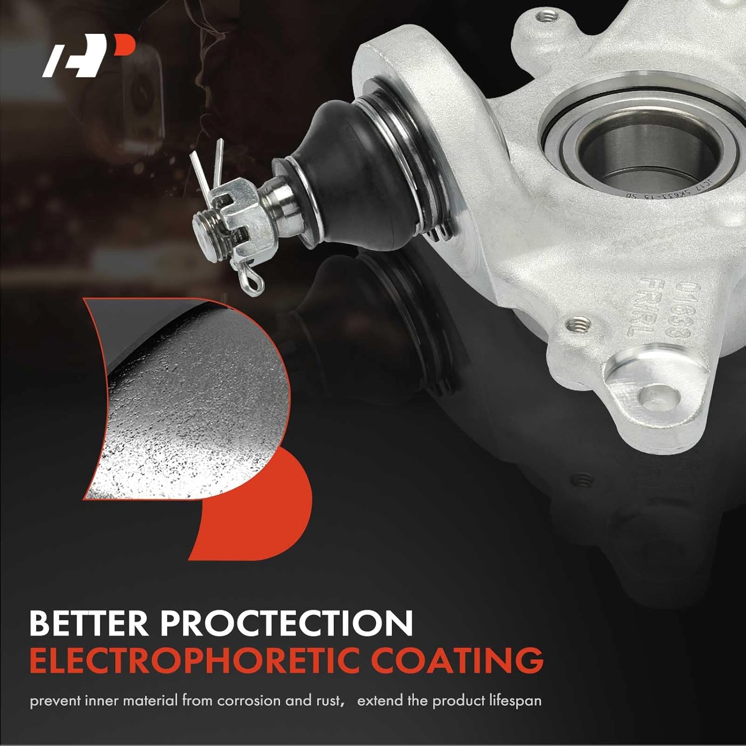 A-Premium Front Suspension Steering Knuckle Compatible with Yamaha Grizzly 550 2012-2014, Grizzly 700 2012-2023, Kodiak 700 2017-2023, Kodiak 700K 2016, Left Driver Side