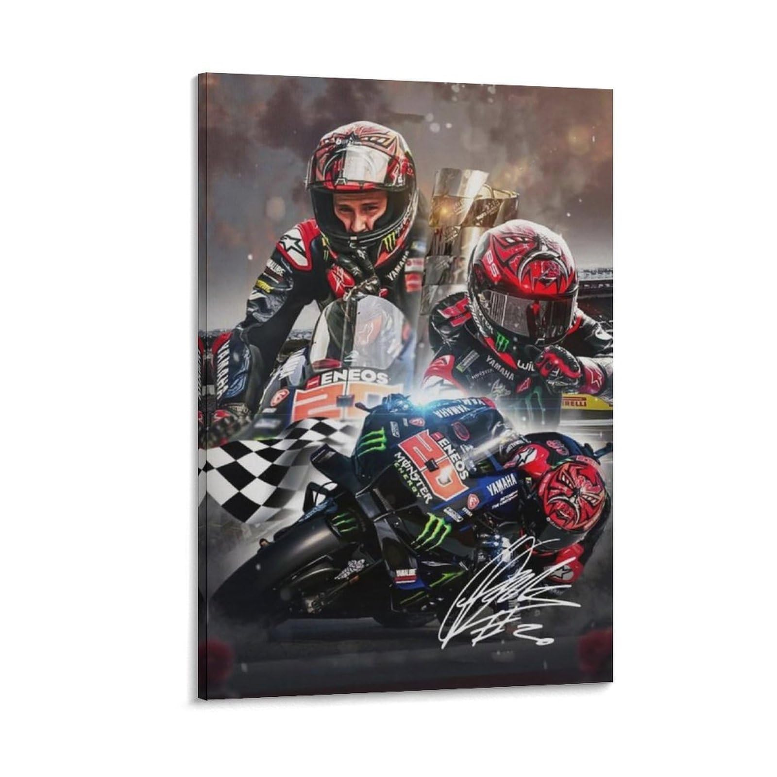 FCOIN Fabio Quartararo Canvas Poster Wall Art Picture Painting Poster Canvas Print Posters Artworks Room Decor 16x24inch(40x60cm)