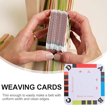 ARTIBETTER Weaving Cards Tablet 100 Pcs Cardboard Loom Cards 1.96 X 1.96 X 0.03 in for Tablet Weaving Inkle Loom Cards DIY Crafts Supplies