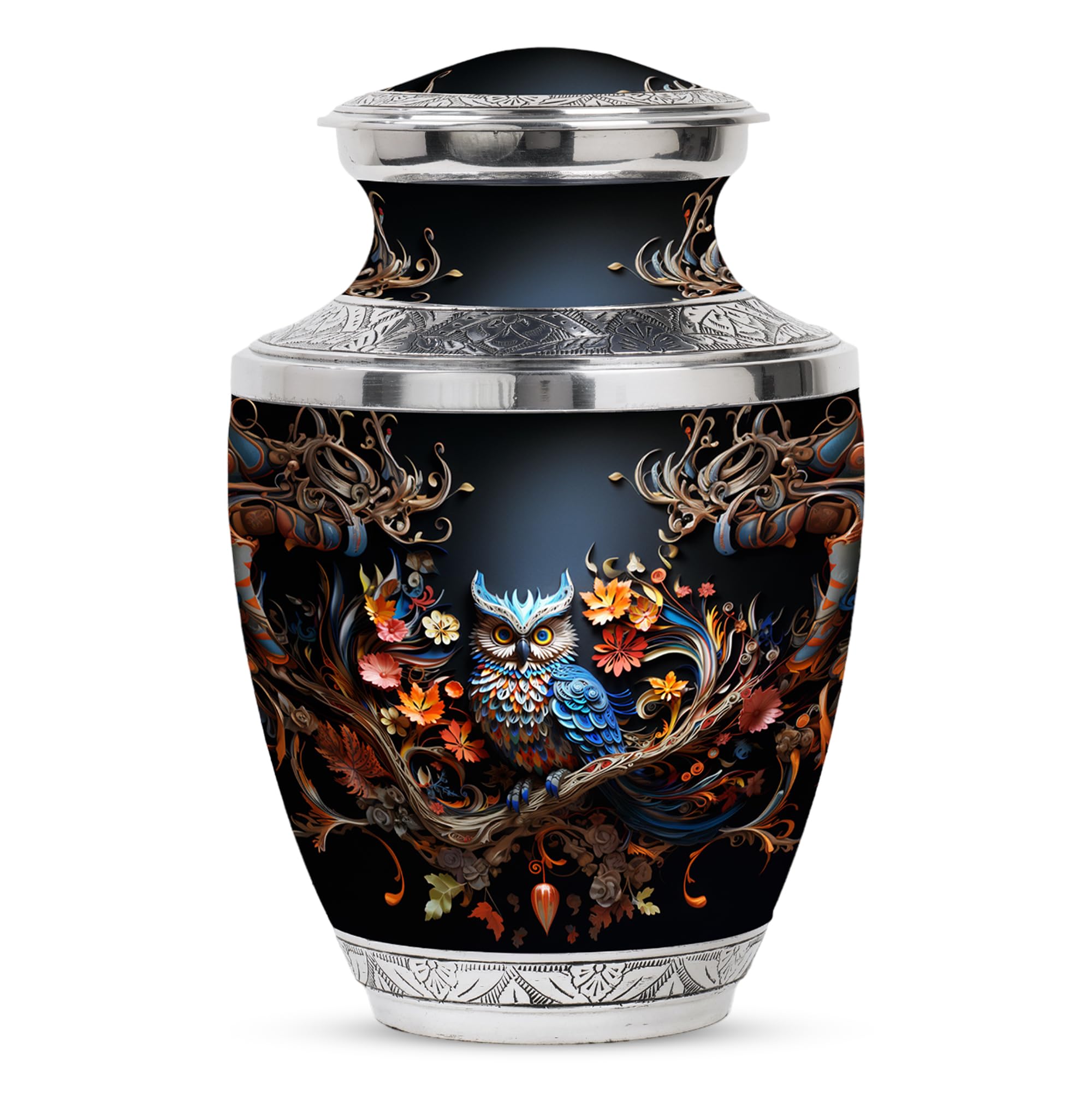 KARYLIZ Owl Urns for Human Ashes Adult Male Dad - Cremation Urns for Ashes - Adult Urns for Men - Funeral Cremation Urns for Ashes - Cremation Urns for Human Ashes (10inch)
