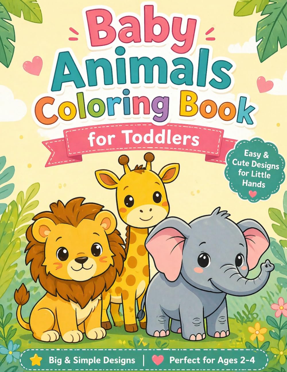 Baby Animals: Easy & Cute Colouring Book for Little Hands (Little Paws Collection)