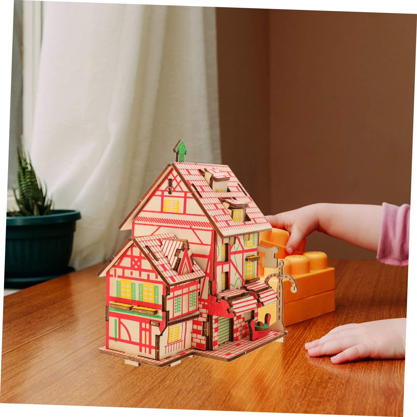 Amazon.co.jp: NAMOARLY 1 セット ジグソーパズル パーティー 家の模型  