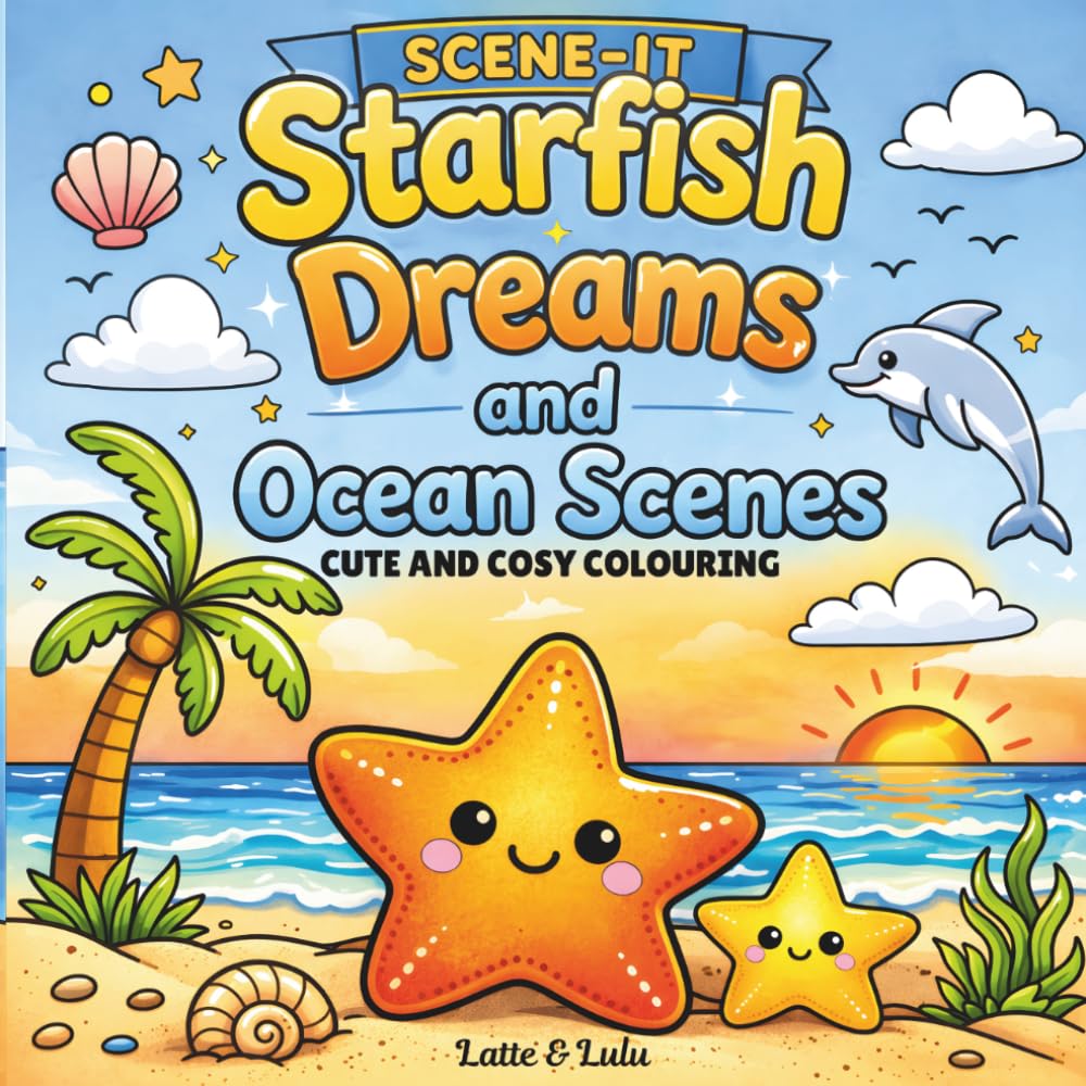 Starfish Dreams and Ocean Scenes: A Cute and Cosy Beach Colouring Book with Bold, Simple, Easy-to-Colour Designs for Relaxation and Stress Relief (Scene-It Series) (SCENE-IT Cute & Cozy Coloring)
