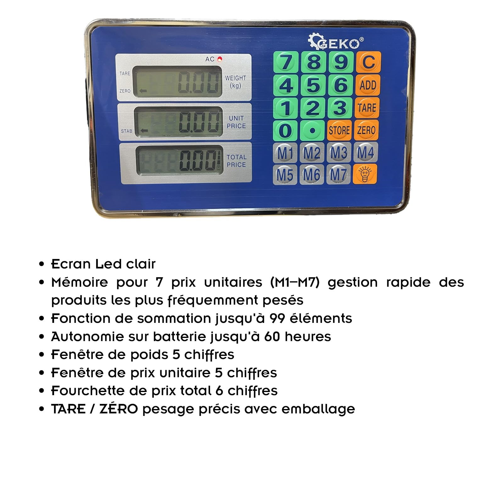 Bilancia industriale elettronica schermo LED 150 kg