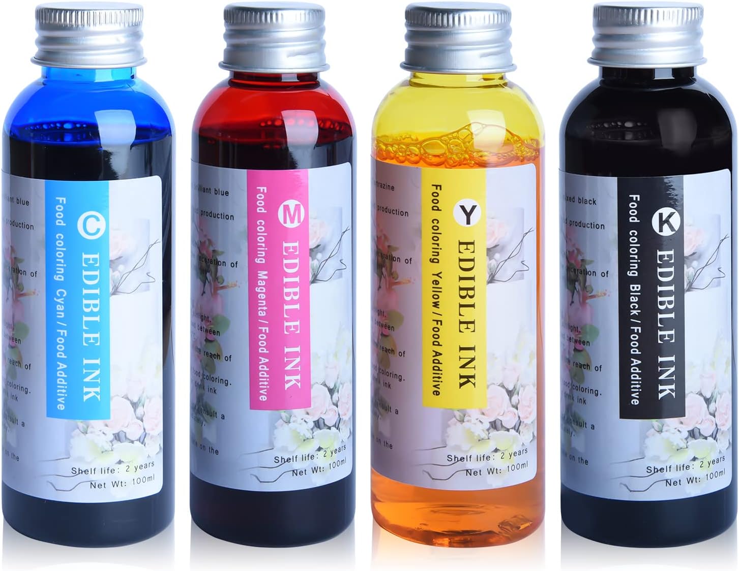 Ink refill bottles for WF/EP printers 4-pack (BK CMY) 100ml