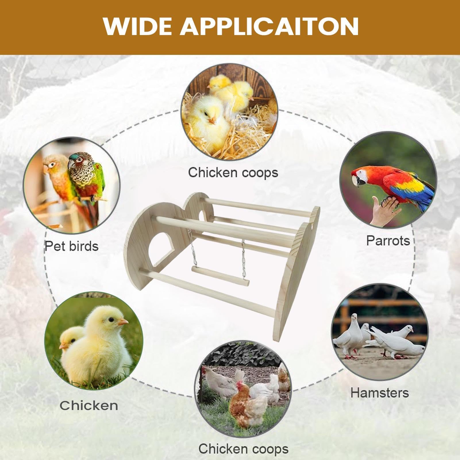 Posatoio per Galline da Coop Barra di Riposo in Legno per Pollaio