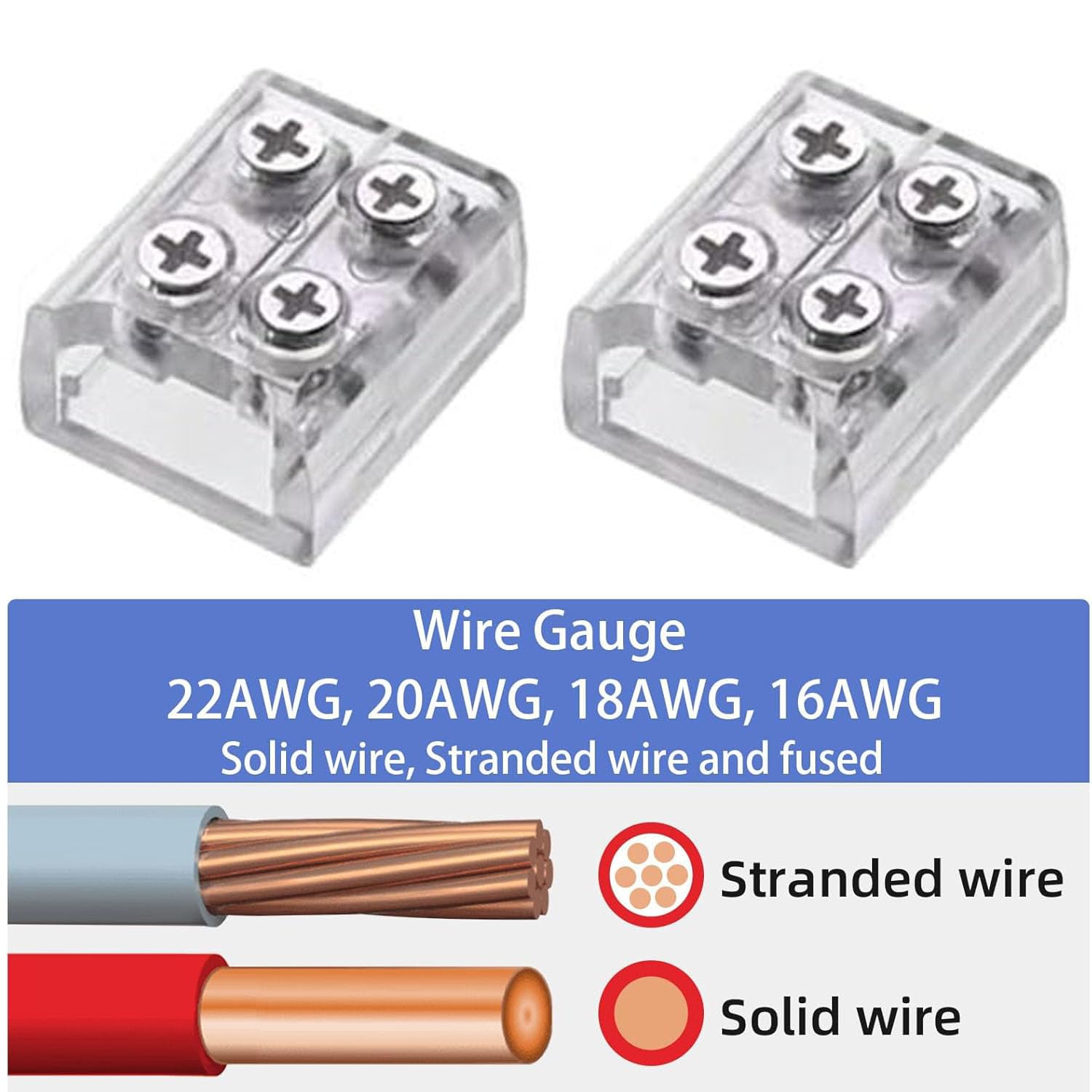 RUNCCI-YUN 12Pack led Light Strips Connectors 10mm 2 Pin Solderless Transparent 5V 12V 24V LED Tape Light Connectors - Image 3