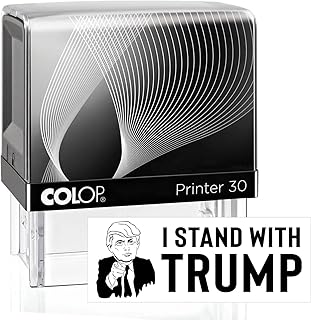 I Stand with Trump Self-Inking Stamp – 3/4" x 1-7/8" – Patriotic Office Supplies, Office Stamps, Custom Stamping, Durable Ink Stamp, Trump Support, Political Campaign, USA Pride, Election Merchandise