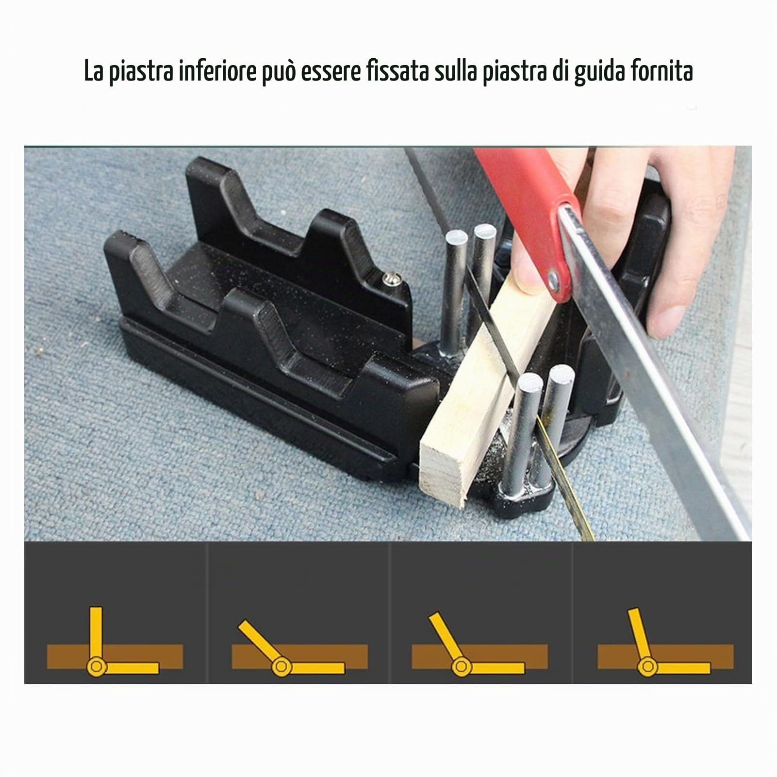 Utensile taglio per misurazione obliqua 2 in 1, utensile taglio per angoli obliqui precisi