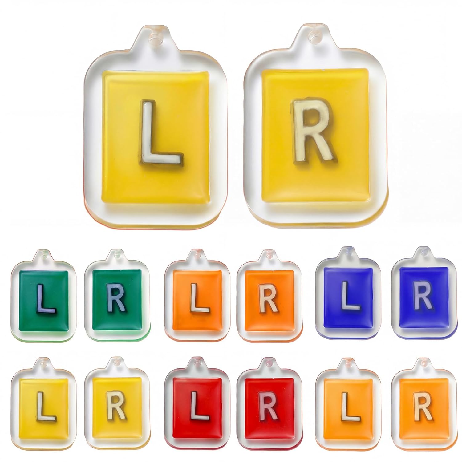 12 Pcs X-Ray Markers with Lead L & R Letters X-ray Markers in Radiology Small Rectangle Generic Marker for Radiology Nurses Doctors Orthopedic Student Teachers Gifts