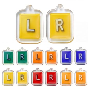 12 Pcs X-Ray Markers with Lead L & R Letters X-ray Markers in Radiology Small Rectangle Generic Marker for Radiology Nurses Doctors Orthopedic Student Teachers Gifts