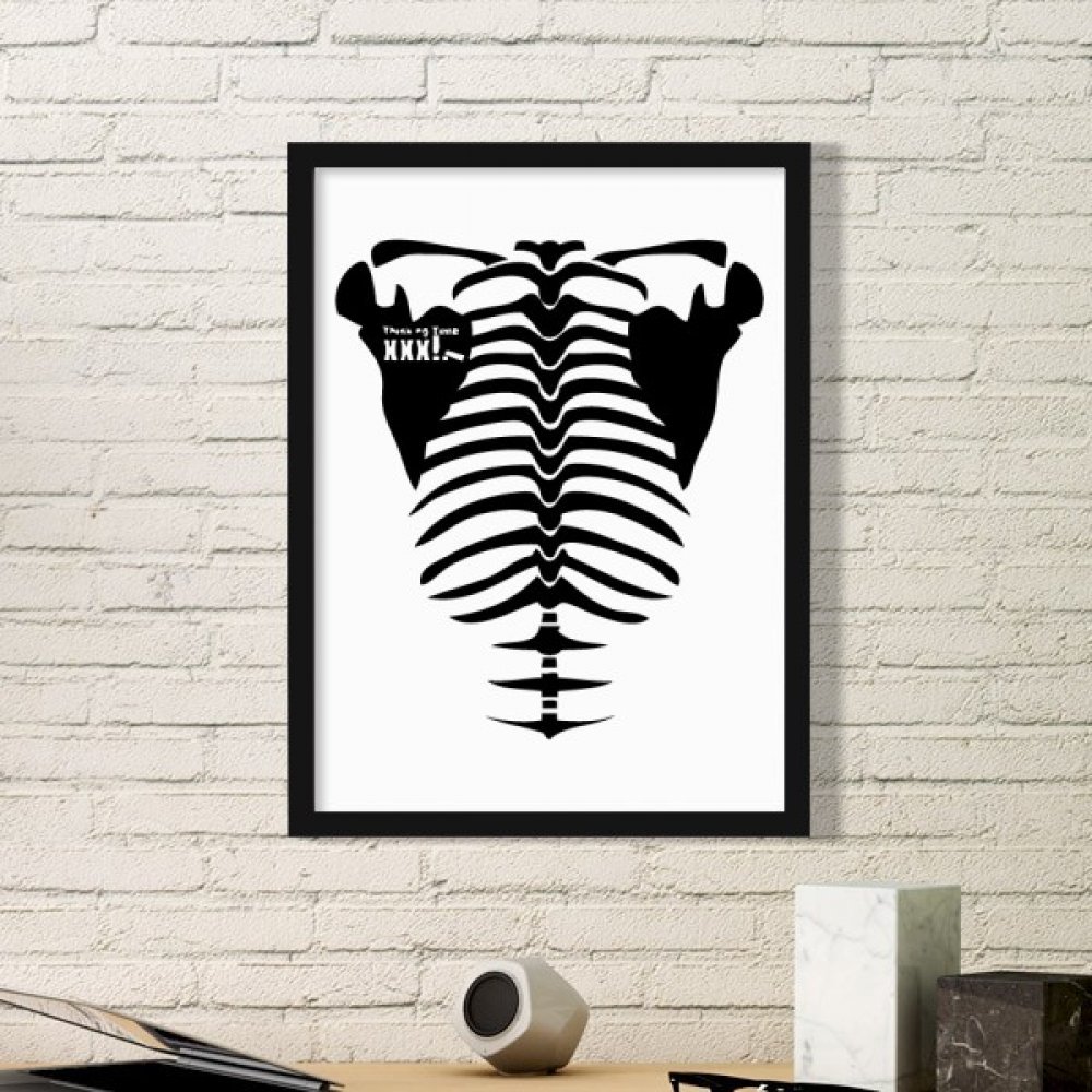Mur vide ? Cadre corps humain squelette noir medium pour decoration interieure rapide
