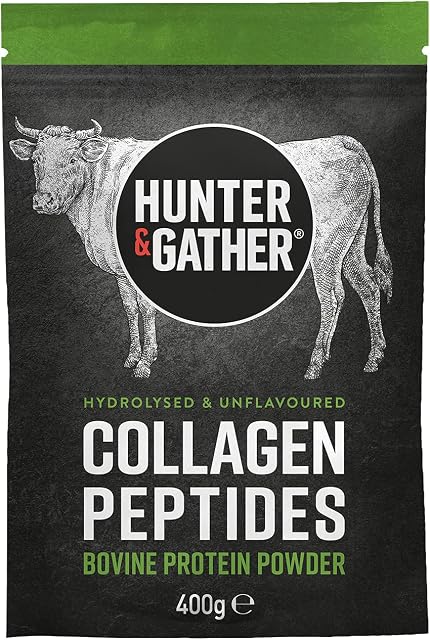 Bovine Collagen Powder 400g - Pure Unflavoured Premium Hydrolysed Bovine Collagen Peptides Powder for Hair Skin Nails Muscles (Plastic Free Packaging)