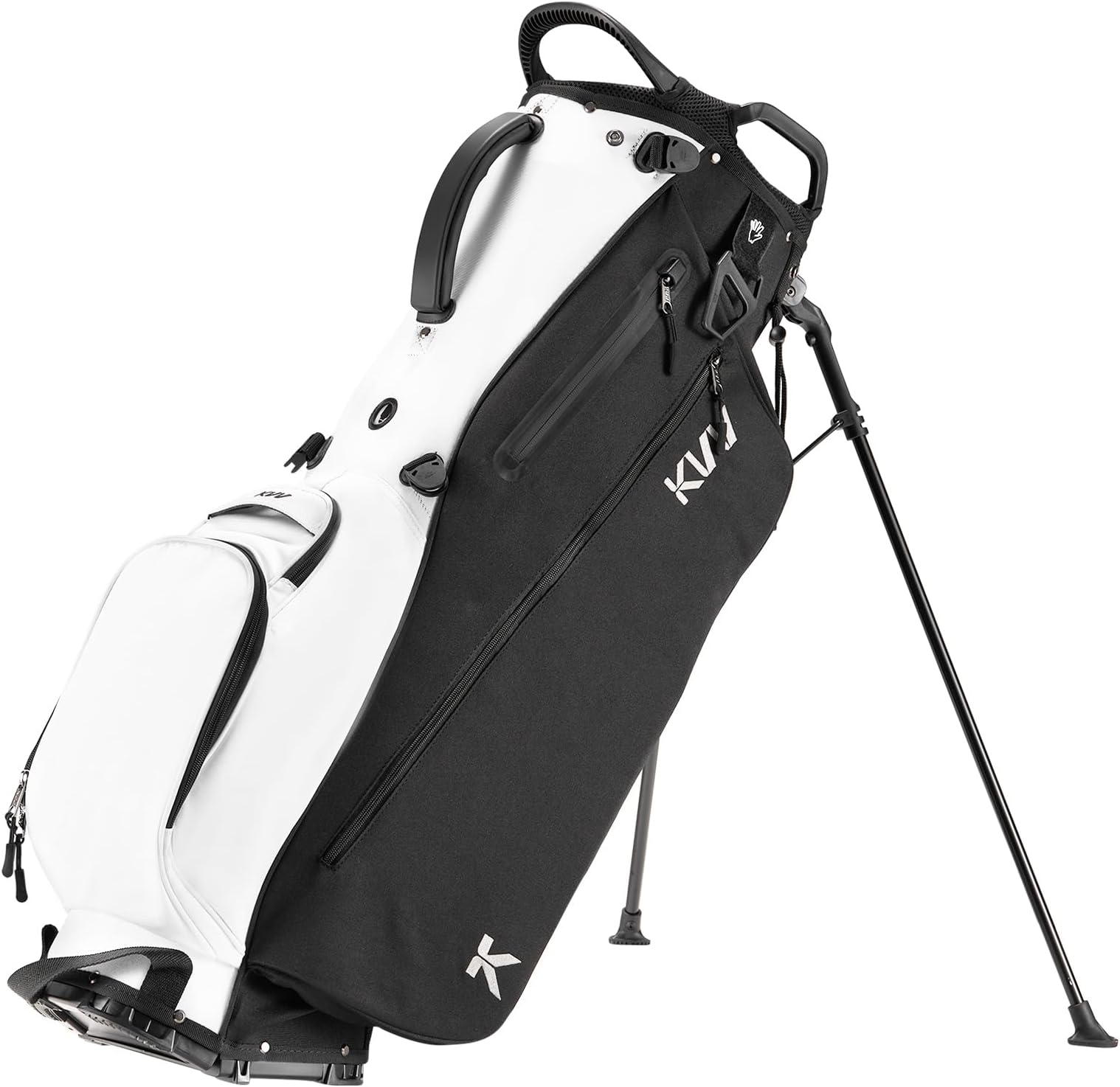 KVVLightweight Golf Stand Bag with 7 Way Full-Length Dividers, 5 Zippered Pockets, 360-degree Adjustable Shoulder Straps, Stylish Design