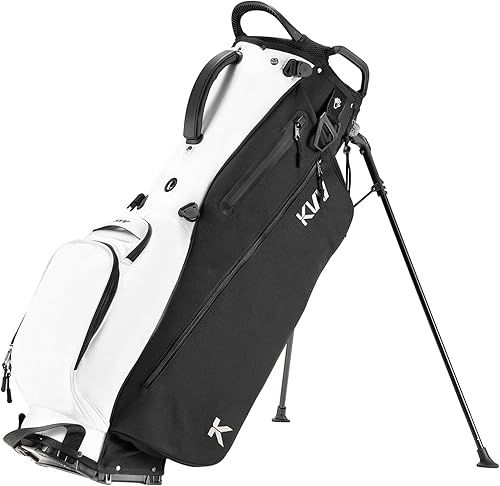 KVV Lightweight Golf Stand Bag with 7 Way Full-Length Dividers, 5 Zippered Pockets, Automatically Adjustable Dual StrapsElegant Design