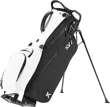 KVV Lightweight Golf Stand Bag with 7 Way Full-Length Dividers, 5 Zippered Pockets, Automatically Adjustable Dual Straps Elegant Design