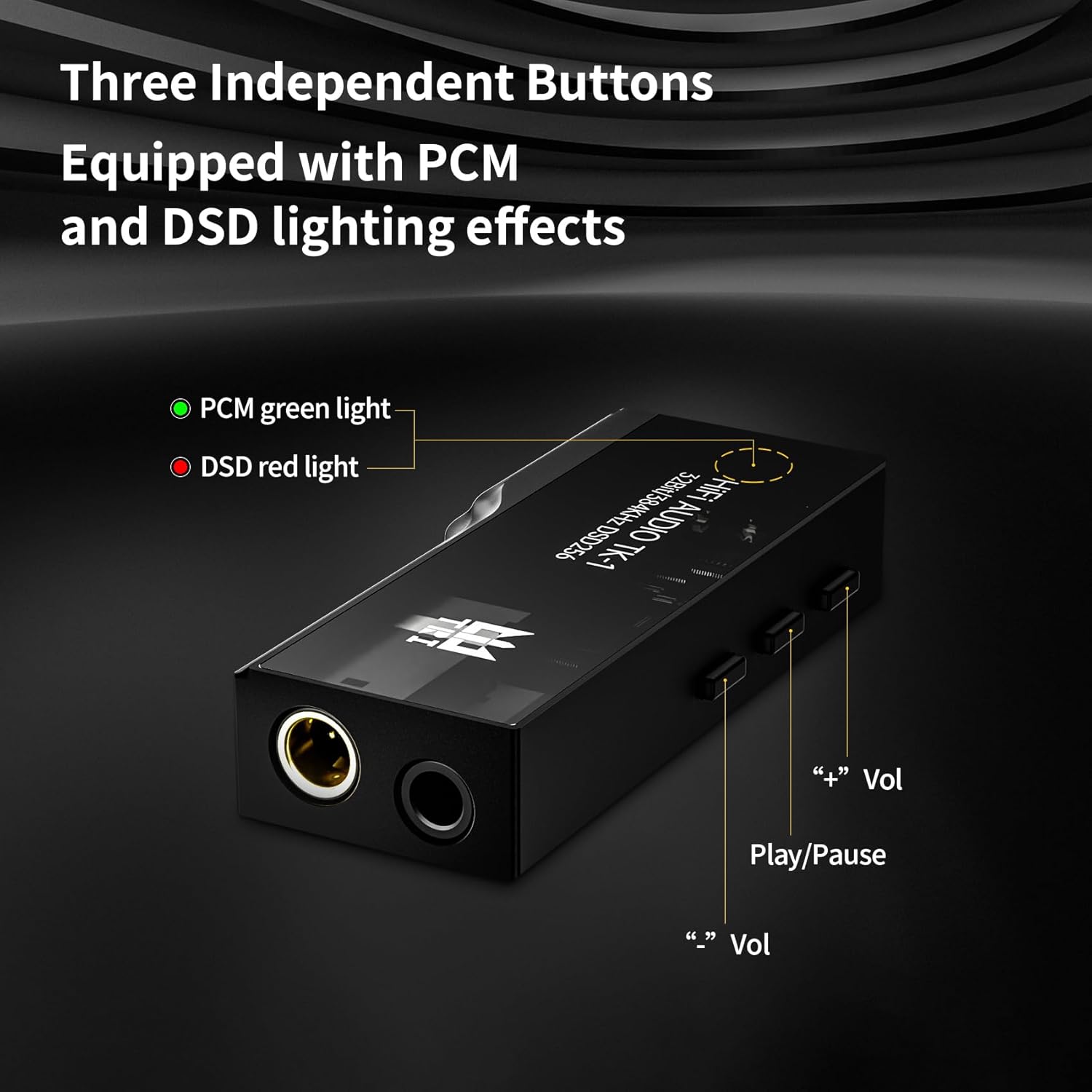 USB C DAC Headphone Amp Mini Amplifier, USB C to 3.5mm/4.4mm Amp with Dual CS43131 Decoder, TRI TK1 Headphone Splitter for 2 Earbuds Portable IEM DAC for KZ ZS10 PRO ZAR in Ear Monitor (TYPE-C Jack）