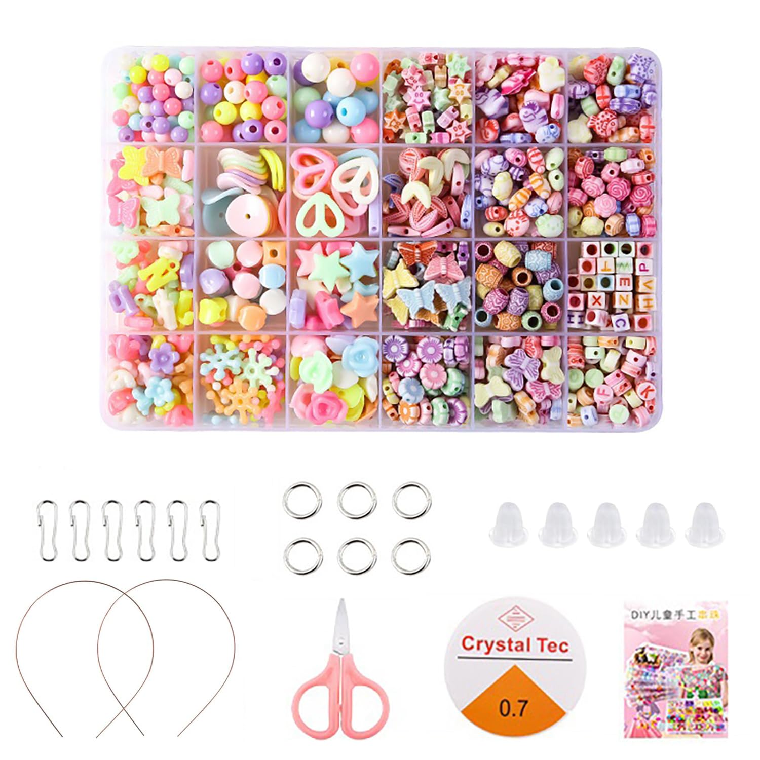 SYGA Beads for Kids Crafts Childrens Jewelry Making Kit DIY Bracelets Necklace Hairband and Rings Craft Kits Birthday for 4, 5, 6, 7-Year-Old Little Girls-Multicolor (DIYBeadsSet-16) (B0D3X1WP65) Amazon Price History, Amazon Price Tracker