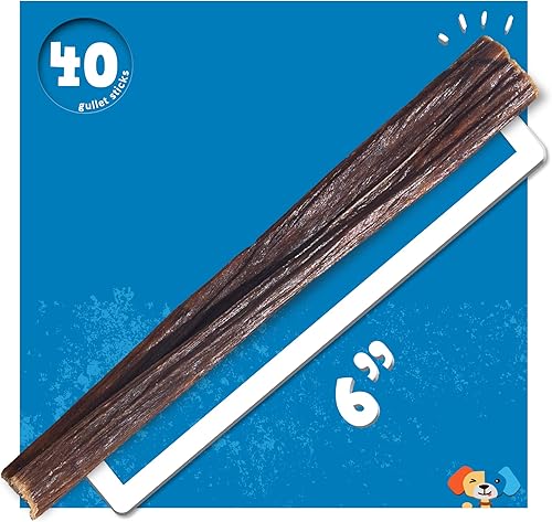 Miniatura 5 de Jack&Pup - Palitos de gollet de 6 pulgadas para perros, masticables sin olor para la salud de las articulaciones, palitos de gollet de ternera