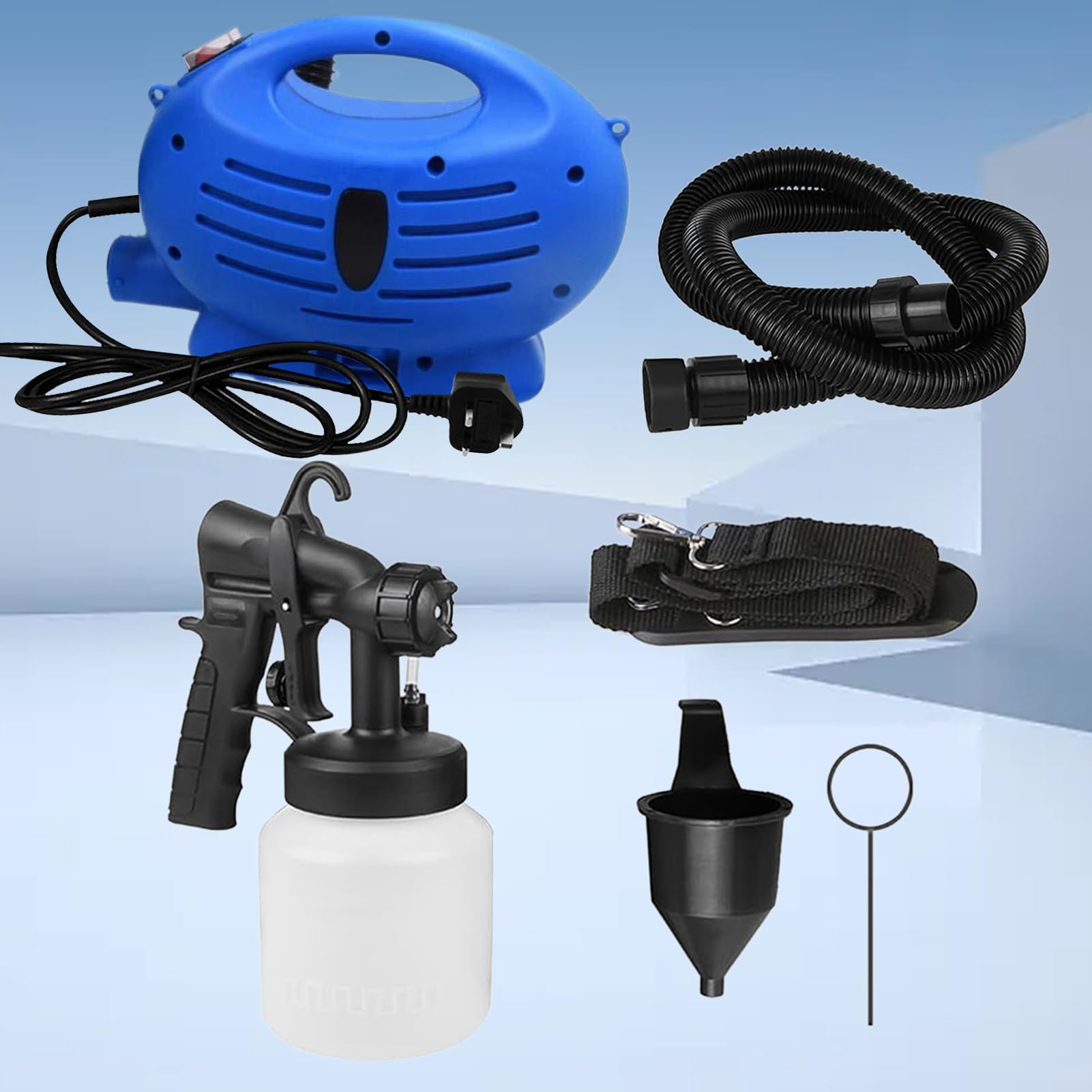 Pistola De Pintura Herramienta De Pistola De Pintura con 3 Patrones | Contenedor De 800ml Herramientas De Mejora Y Renovación Para El Hogar Para Paredes, Muebles, Sillas De Jardín, Interior,
