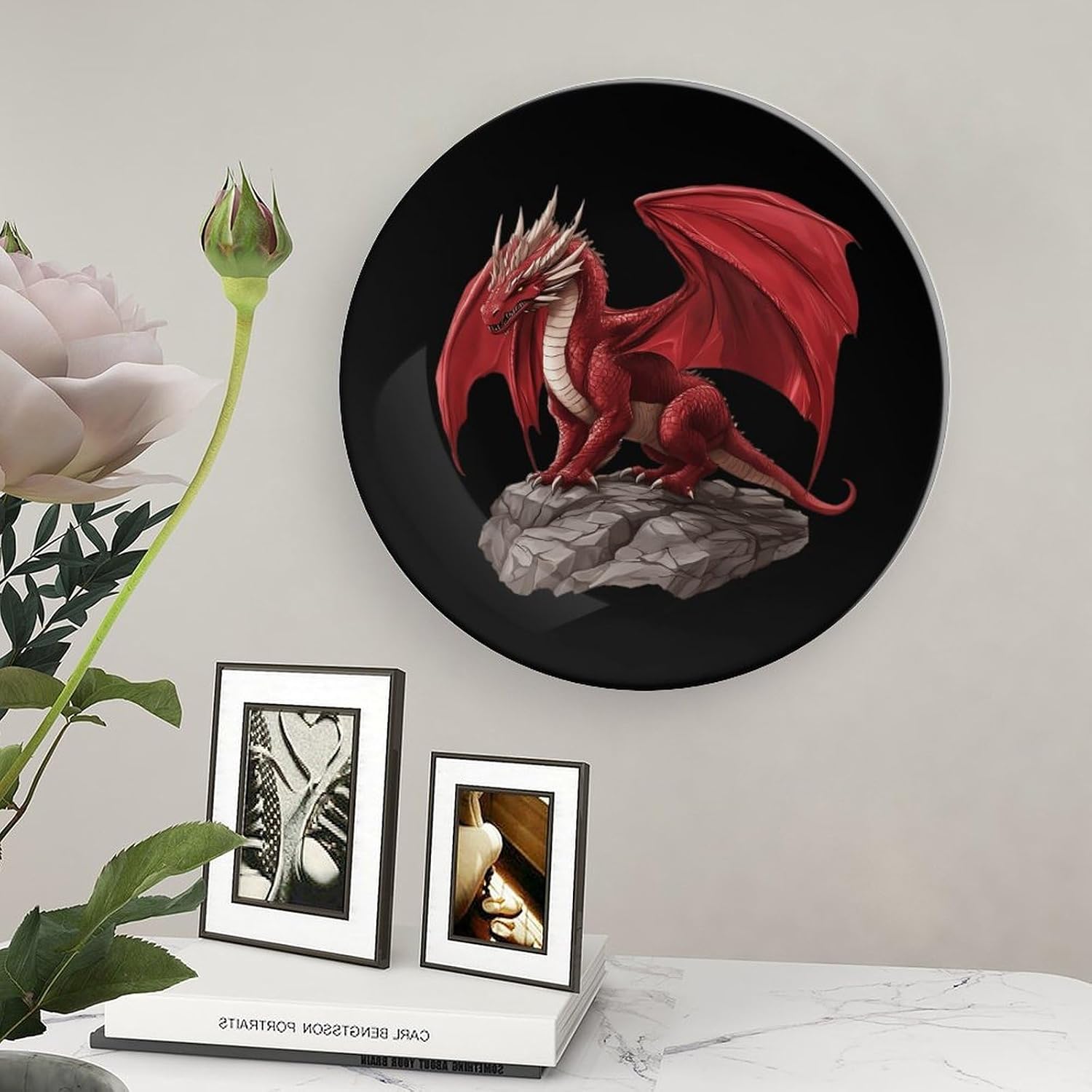 Welsh Dragon Bone China Decorative Porcelain Plates Dinnerware Ornaments