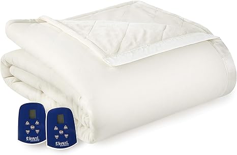Review Thermee Micro Flannel King-Size Ultra Velvet Electric Heated Blanket, Machine Wash & Dry, Timer & Safety Shutoff, 108Lx90W, Cream Review Thermee Micro Flannel King-Size Ultra Velvet Electric Heated Blanket, Machine Wash & Dry, Timer & Safety Shutoff, 108Lx90W, Cream